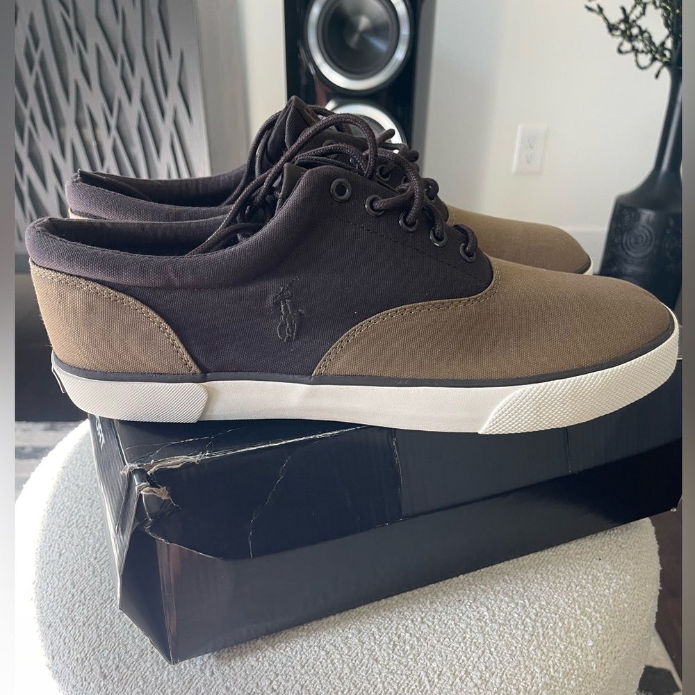 Polo by Ralph Lauren Two-Tone Brown Sneakers